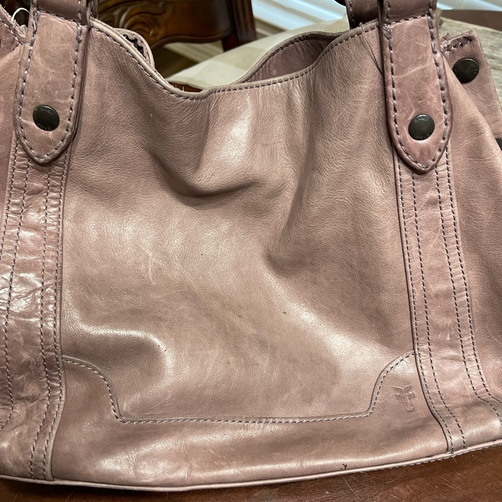 FRYE MELISSA satchel Pull-Up Leather Tote Carryall Shoulder Bag Shopper purse - Picture 6 of 16